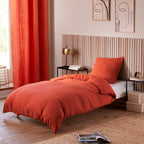 Duvet Set (Cover + Pillowcases) - 100% Cotton Gauze - Orange