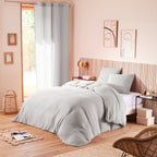 Parure De Couette (Housse + Taies D'Oreiller) - 100% Gaze De Coton - Perle