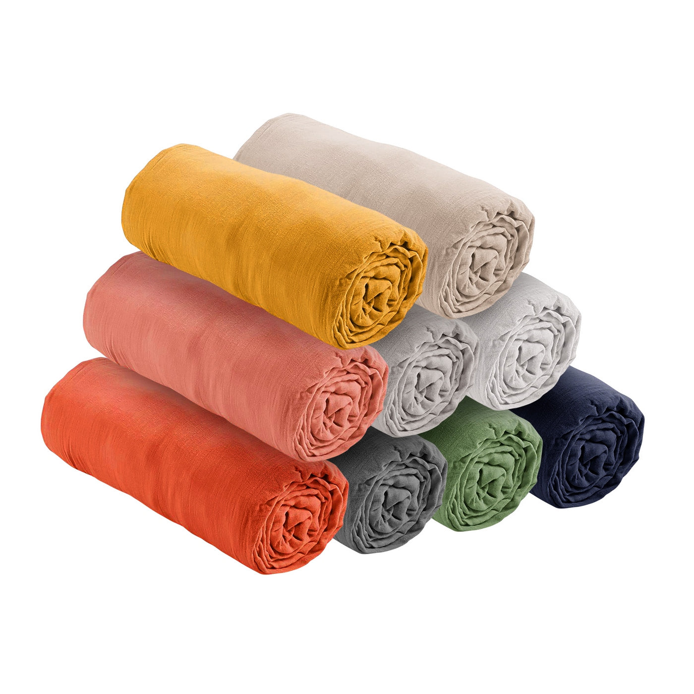 Drap Housse - Gaze De Coton - Terracotta