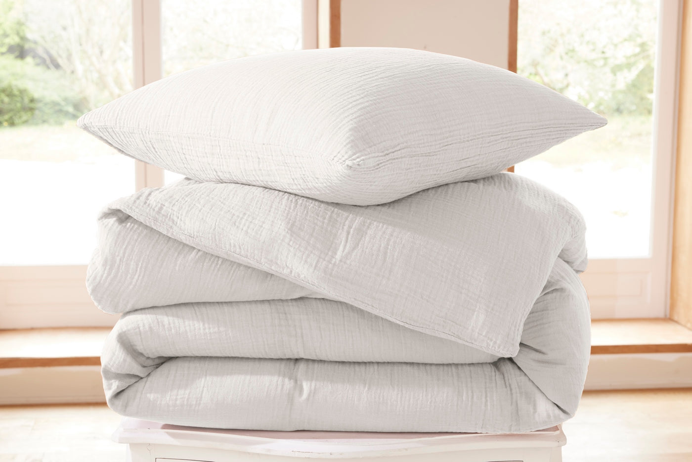 Pillowcase - Cotton Gauze - Snow