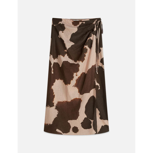 Jupe Linen - Painterly Animal Eggnog