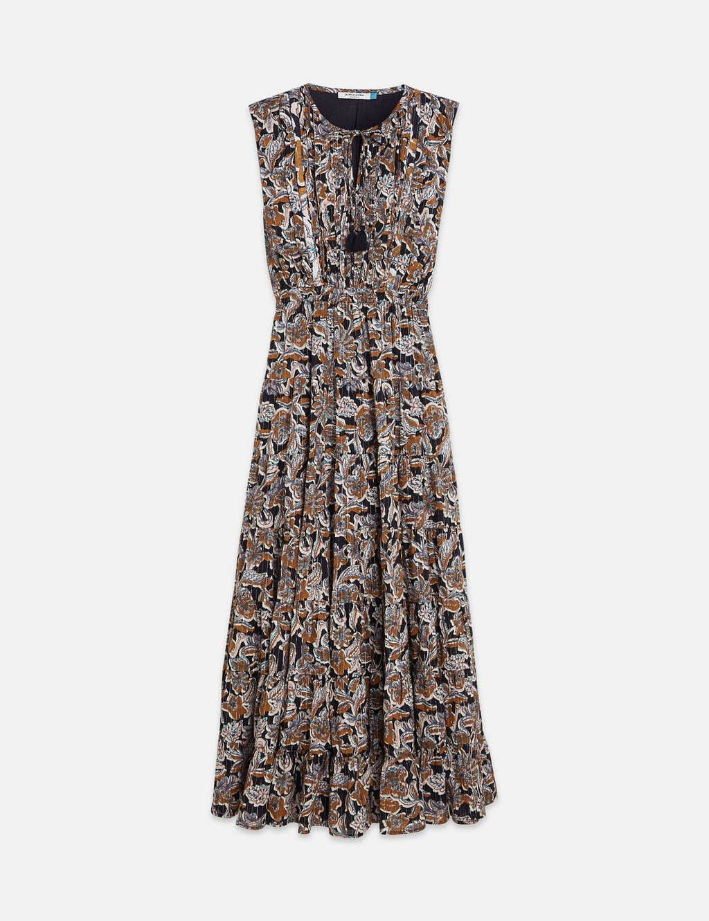 Robe Printed Tiered Maxi - Lucky Bandana Multi Meteorite
