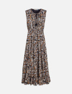 Robe Printed Tiered Maxi - Lucky Bandana Multi Meteorite