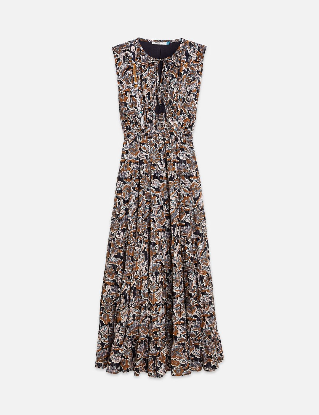 Robe Printed Tiered Maxi - Lucky Bandana Multi Meteorite