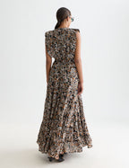 Robe Printed Tiered Maxi - Lucky Bandana Multi Meteorite