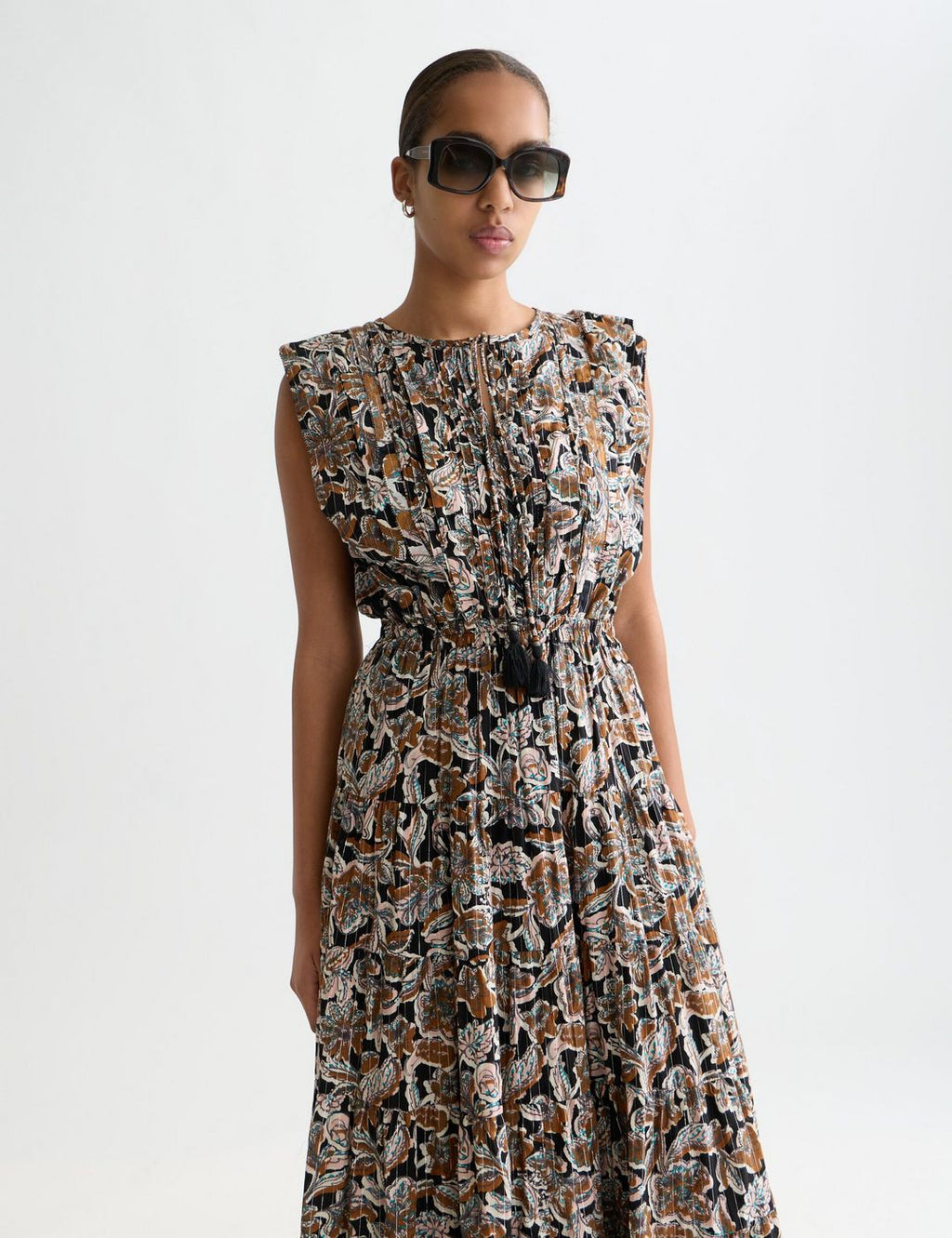Robe Printed Tiered Maxi - Lucky Bandana Multi Meteorite