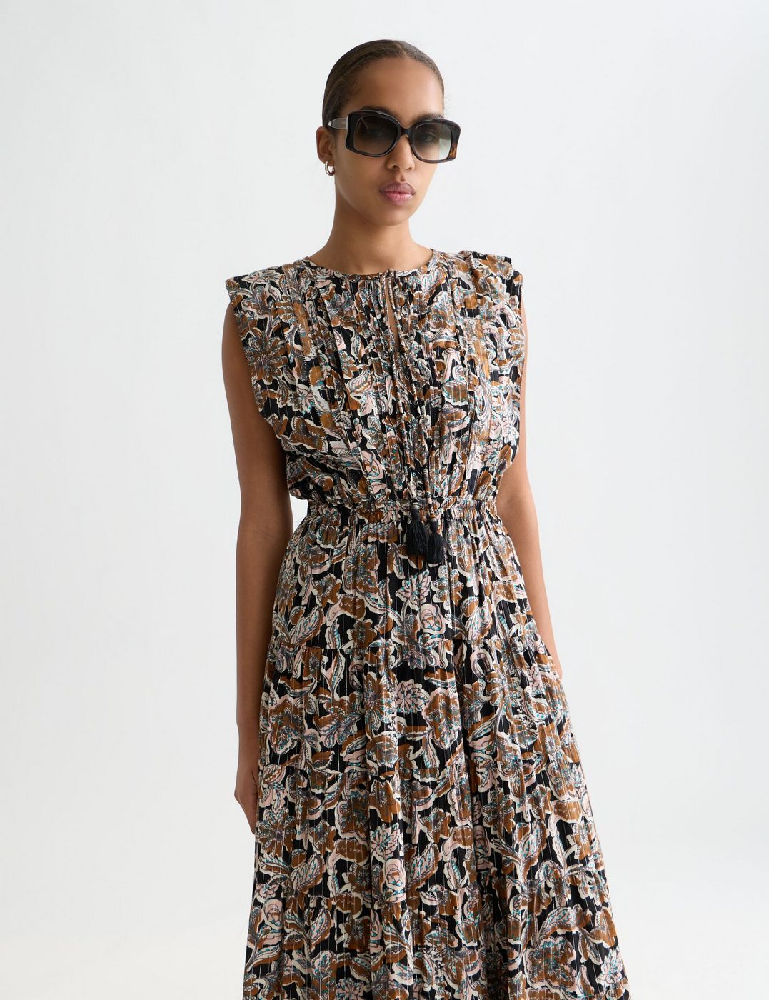 Robe Printed Tiered Maxi - Lucky Bandana Multi Meteorite