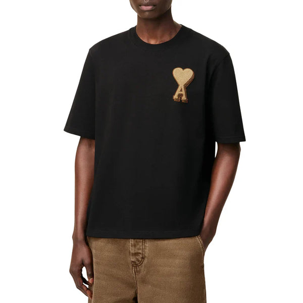 Camiseta Patch Ami De Coeur – Ami Paris – Negro Beige