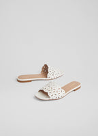 Mules En Cuir Amaya - Blanc