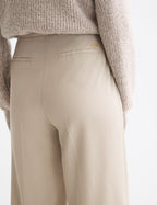 Edie - Gabardine-Hose mit Hohem Bund und Weitem Bein - Plaza Taupe
