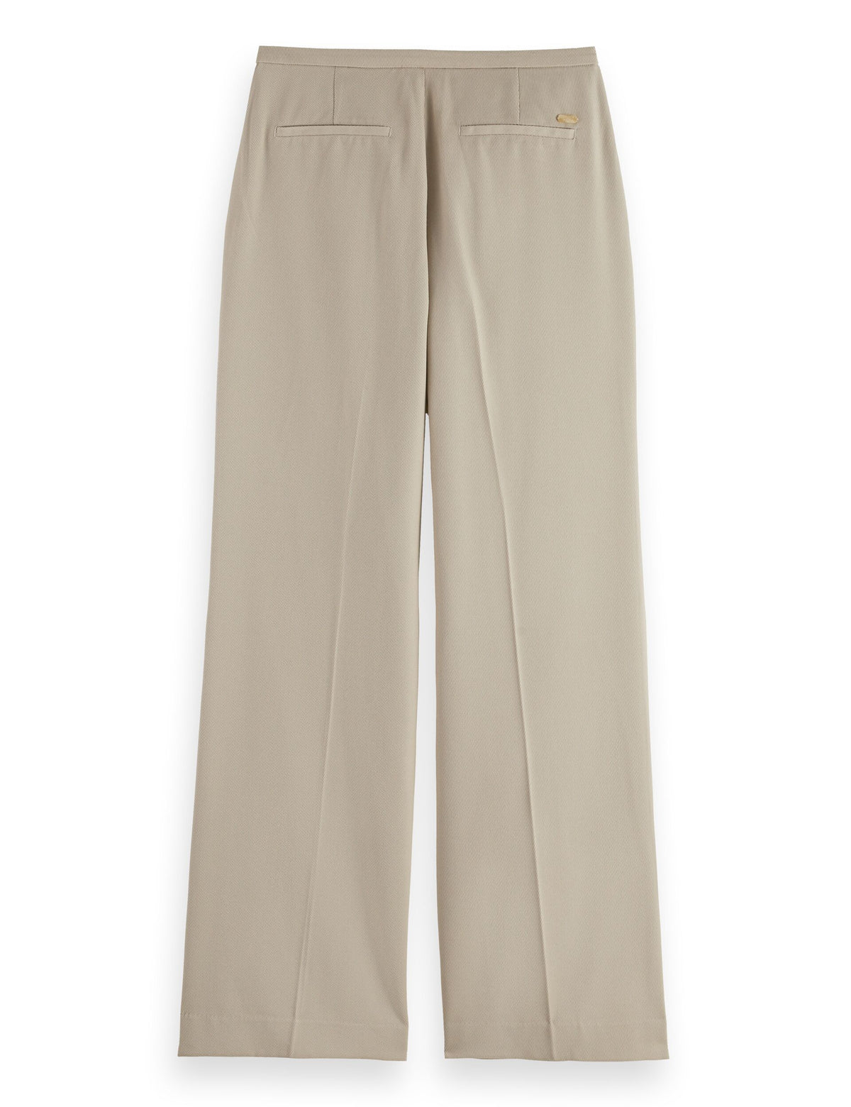 Edie - Gabardine-Hose mit Hohem Bund und Weitem Bein - Plaza Taupe