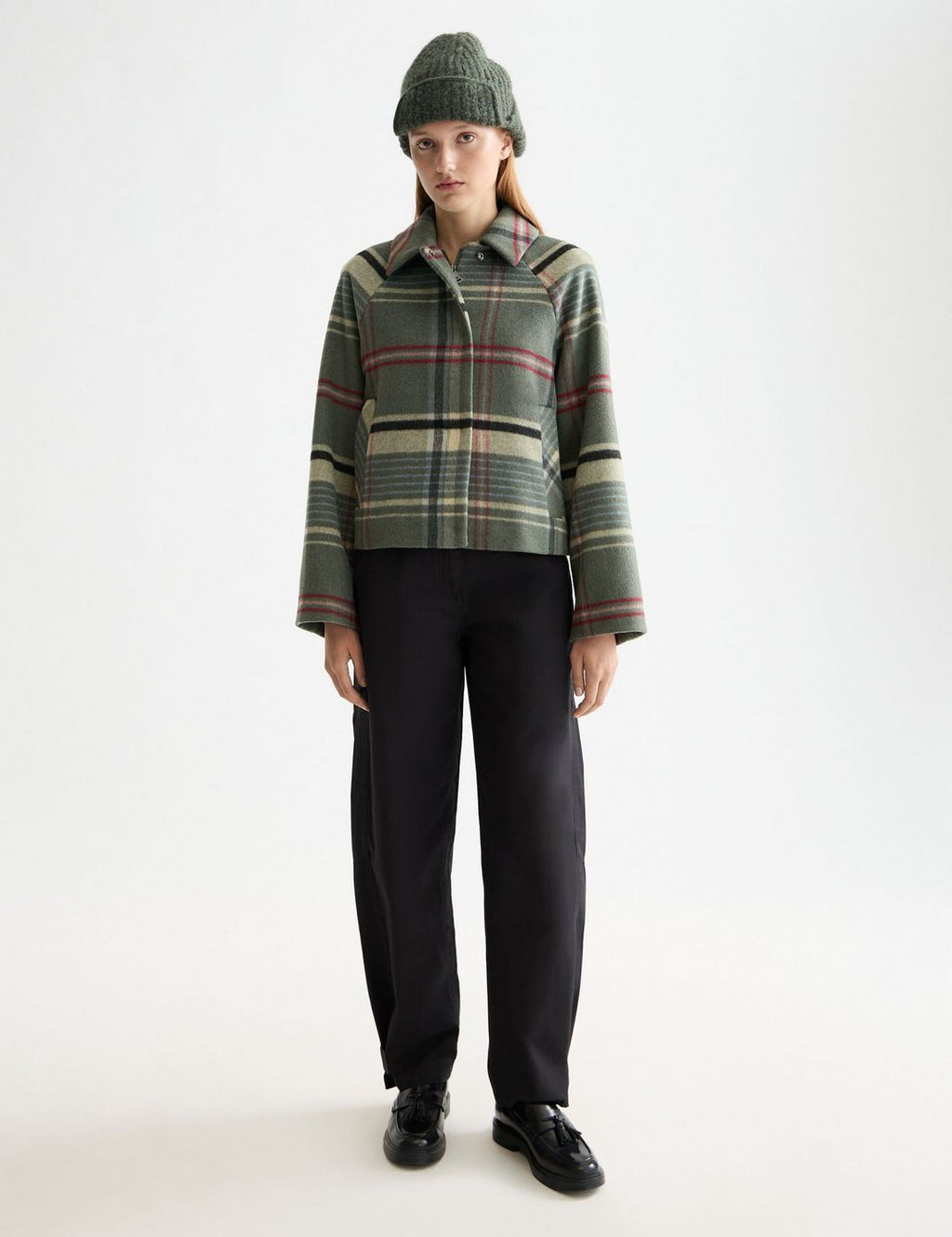 Lotus barrel leg broek met zichtbare stiksels - Météorite