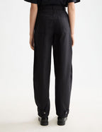 Lotus barrel leg broek met zichtbare stiksels - Météorite