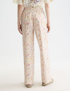 Gia - Mid Rise Wide Leg All Over Printed Pants - Cosmic Sky Eggnog