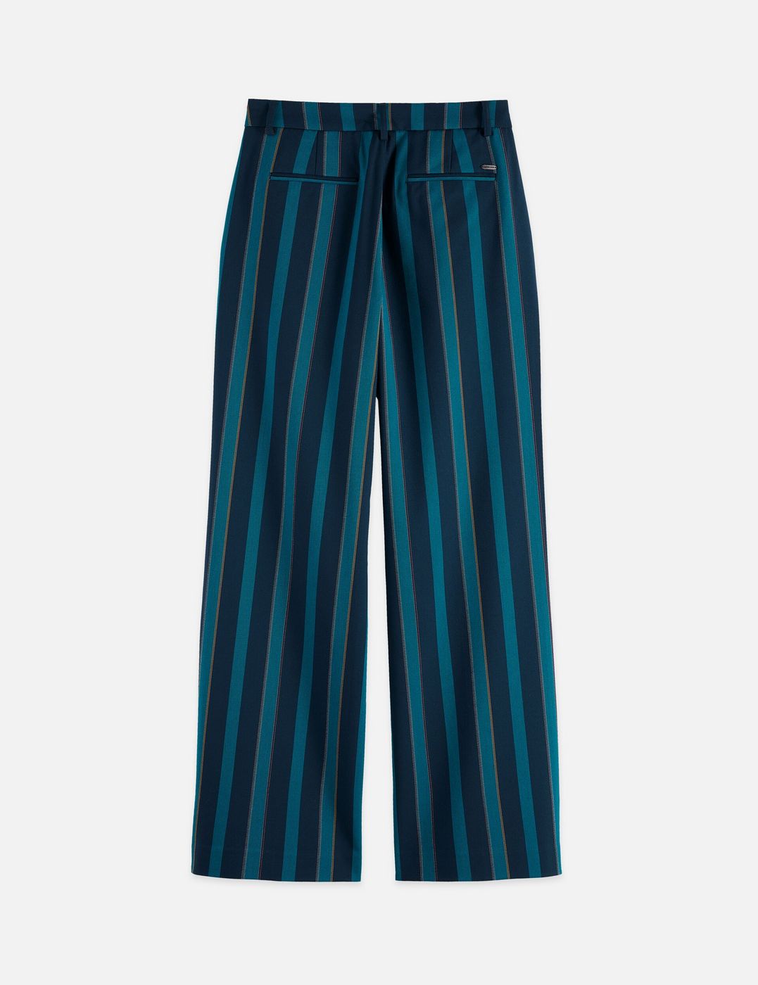 Edie - High Rise Wide Leg Blanket Stripe Pants - Carbon Stripe