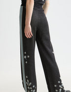40 Years Jacquard Knitted Trousers - Meteorite