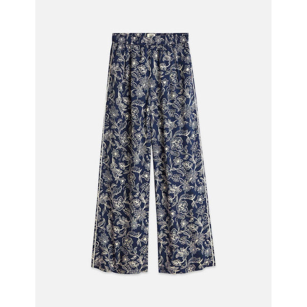 Robe Eleni - All Over Printed High Rise Wide Leg Pull On Pants - Lucky Bandana Blues