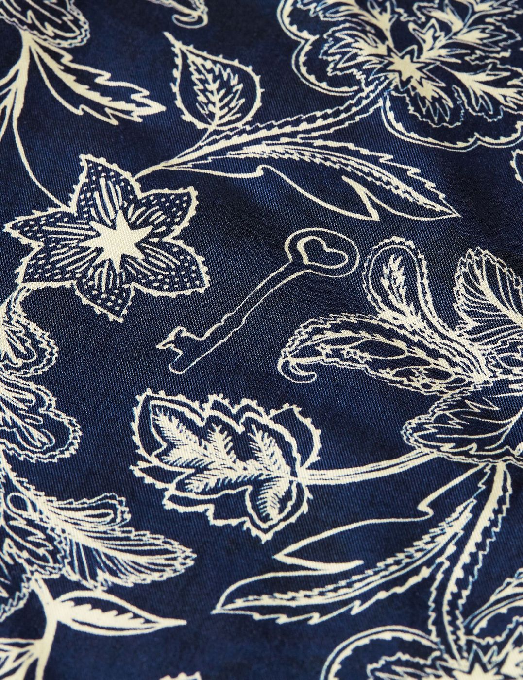 Eleni - All Over Printed High Rise Wide Leg Pull On Pants - Lucky Bandana Dress Blues