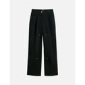 Raine Trousers - Studded High Rise Wide Leg - Meteorite