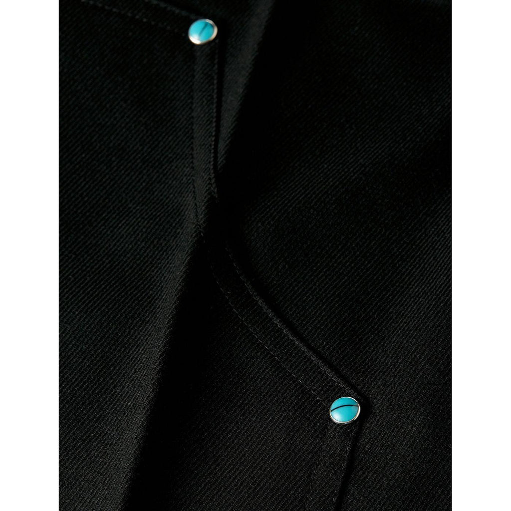Raine Trousers - Studded High Rise Wide Leg - Meteorite