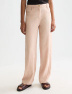 Lotus - Twill High Rise Barrel Leg Pants - Rose Dust