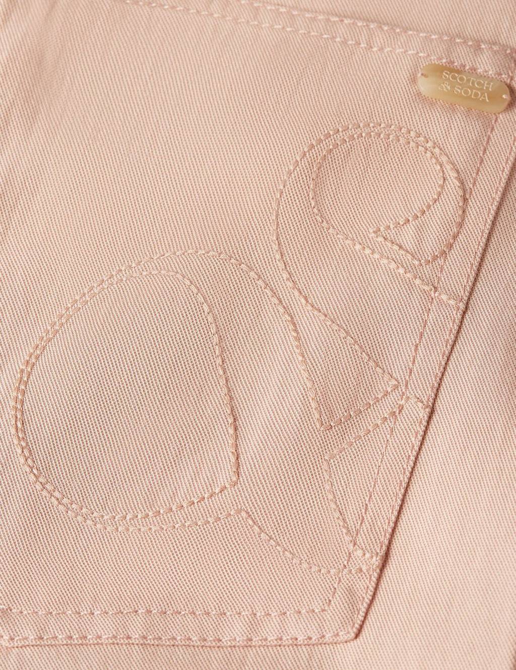 Lotus - Twill High Rise Barrel Leg Pants - Rose Dust