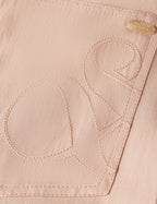 Lotus - Twill High Rise Barrel Leg Pants - Rose Dust