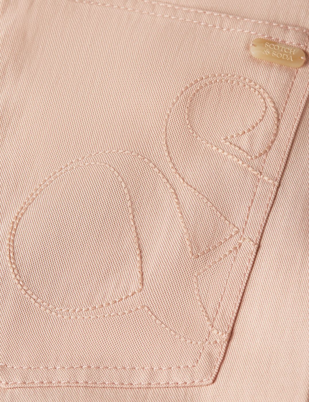 Lotus - Twill High Rise Barrel Leg Pants - Rose Dust