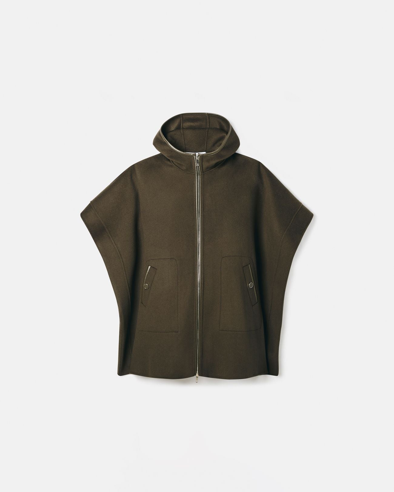 Khaki double-sided cape_1