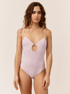 Bañador cuadrado lila | Trajes de baño | Noo