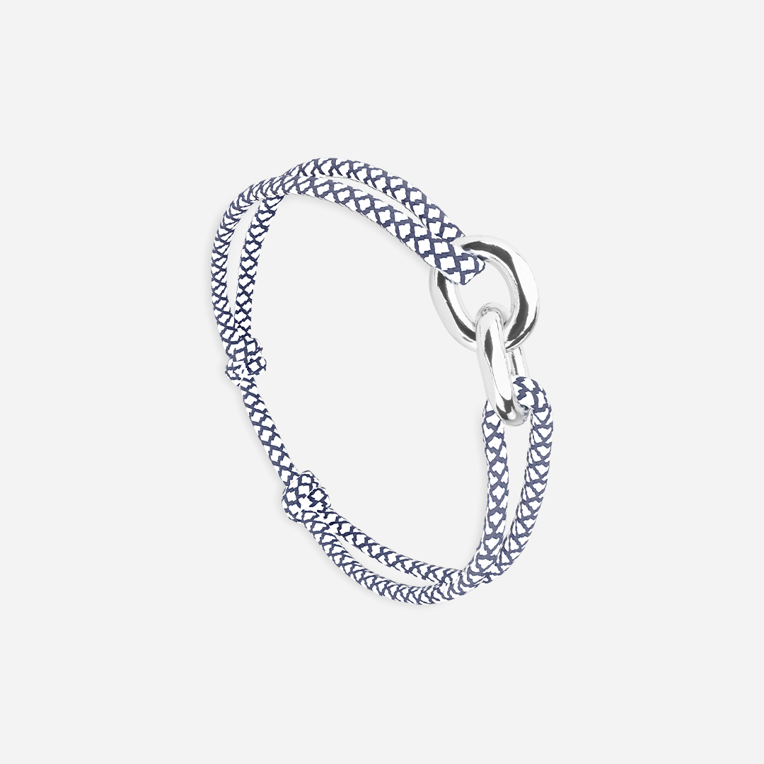 Nafplio Bracelet - Navy Blue And White
