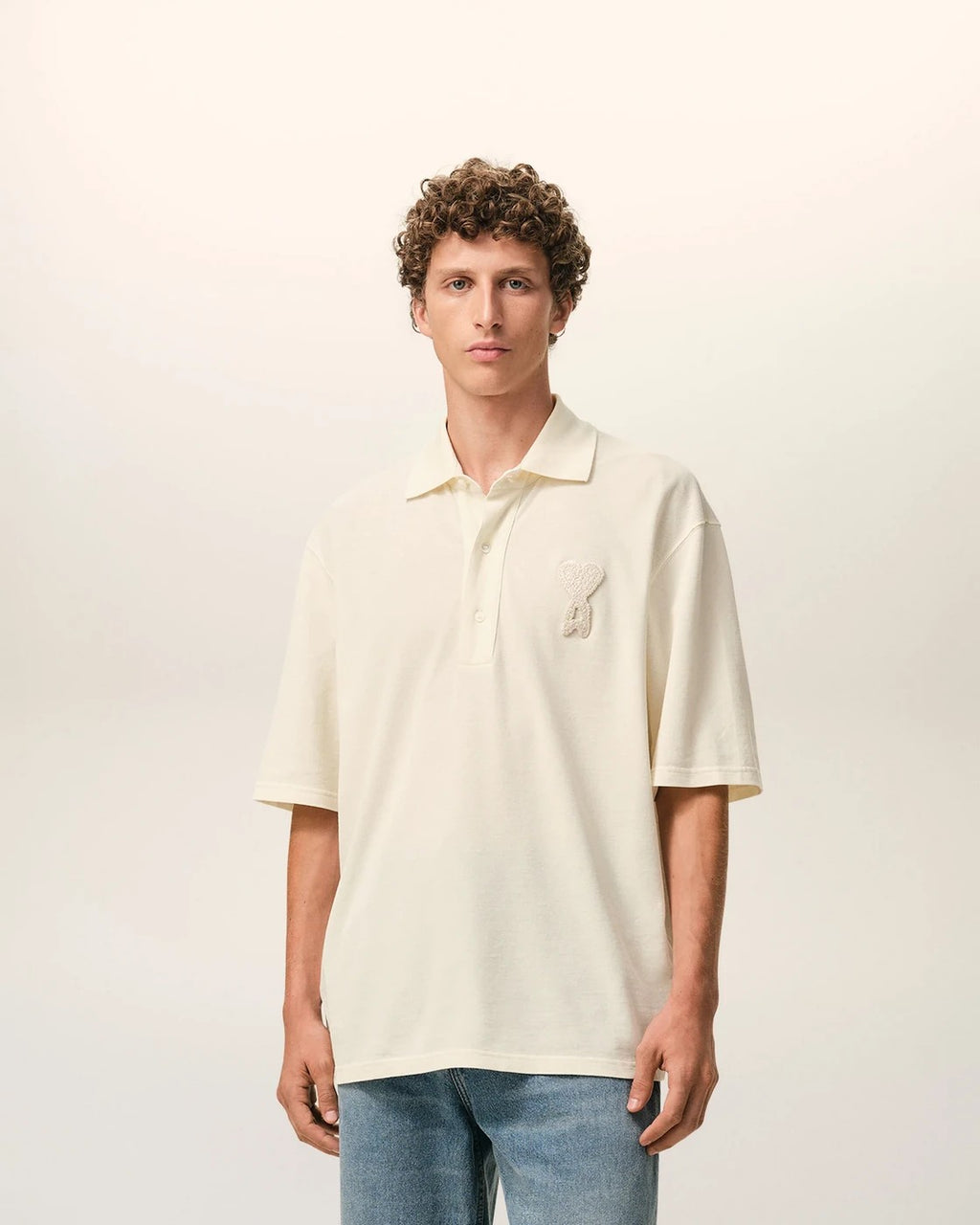 Ami Paris - Polo Ami De Coeur À Coupe Boxy