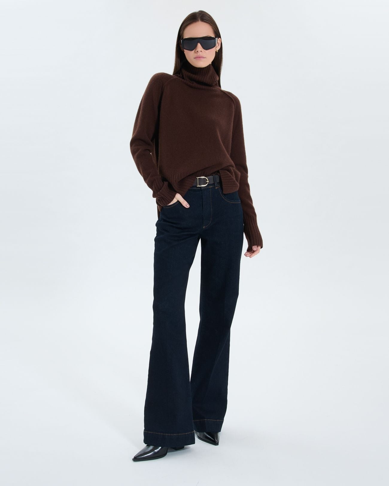 Nefeli chocolate cashmere sweater_2