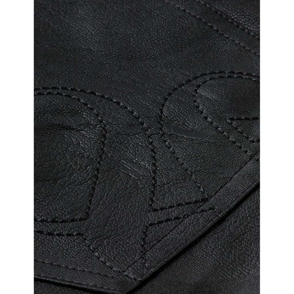 Short High Rise Faux Leather - Meteorite