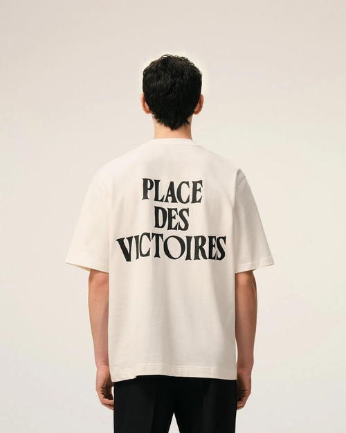 Ami Paris - Camiseta blanca estampada Place Des Victoires