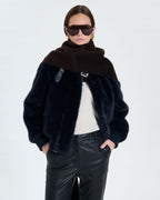 Short navy faux fur jacket_5