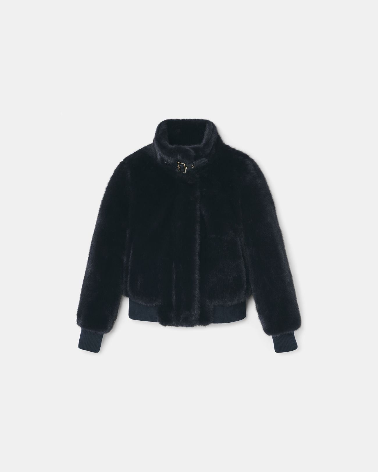 Short navy faux fur jacket_6
