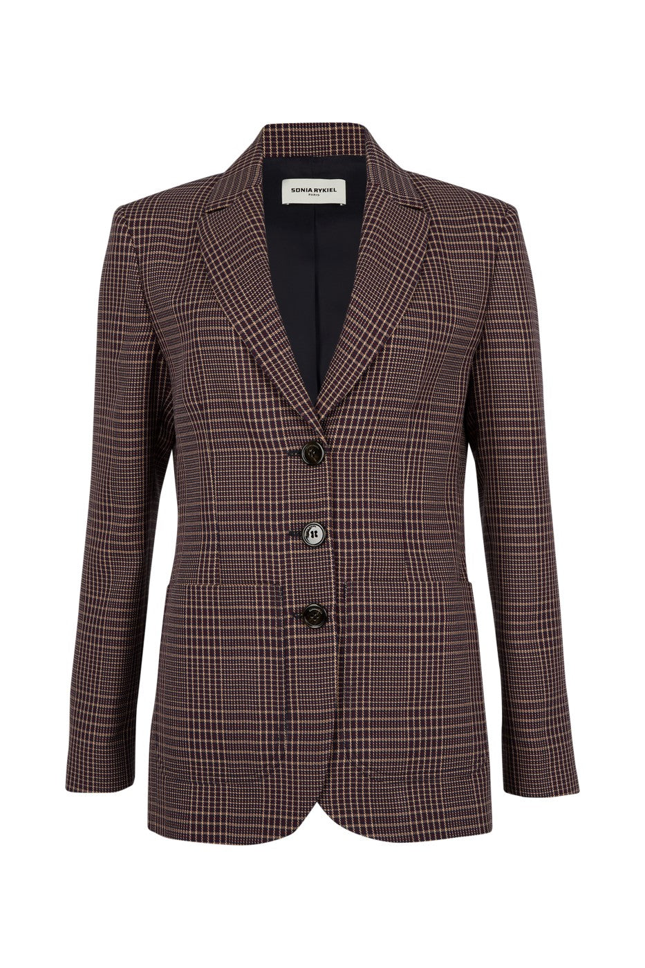 Jacket - Navy and Brown Check - Women