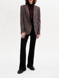 Jacket - Navy and Brown Check - Women