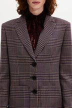Jacket - Navy and Brown Check - Women