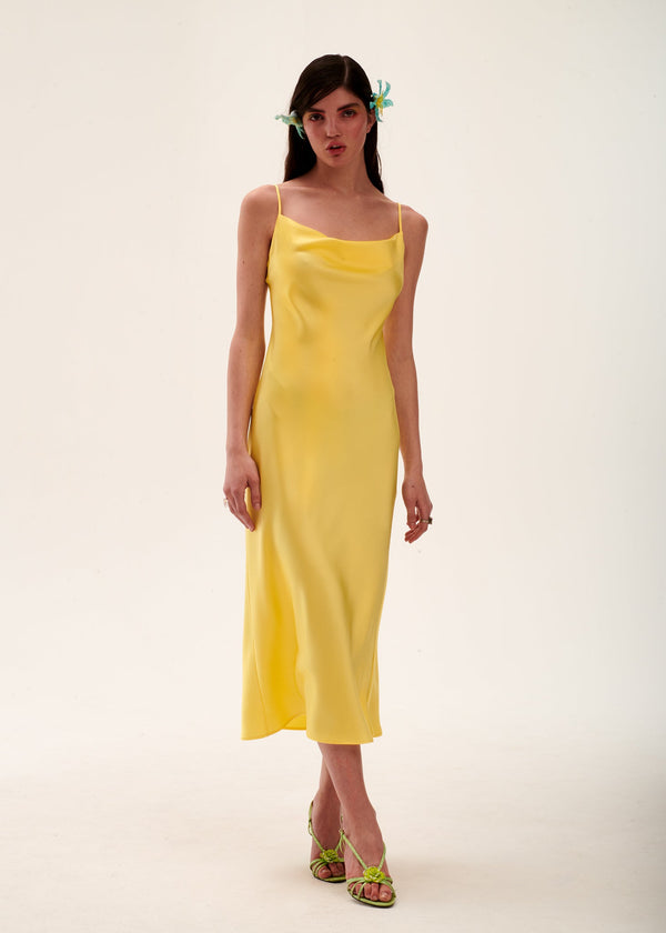 vestido amarillo elle