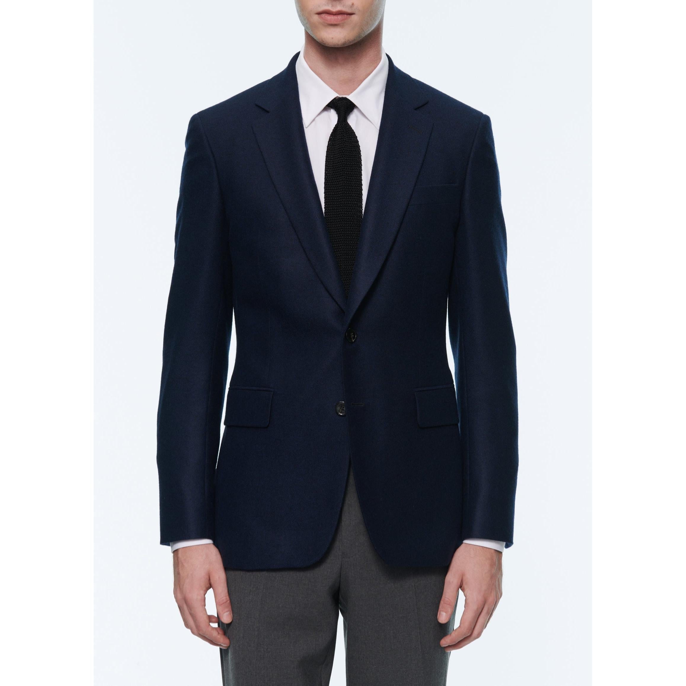 Fursac - Chaqueta De Cachemir En Tejido Bouclé - Marino - Hombre