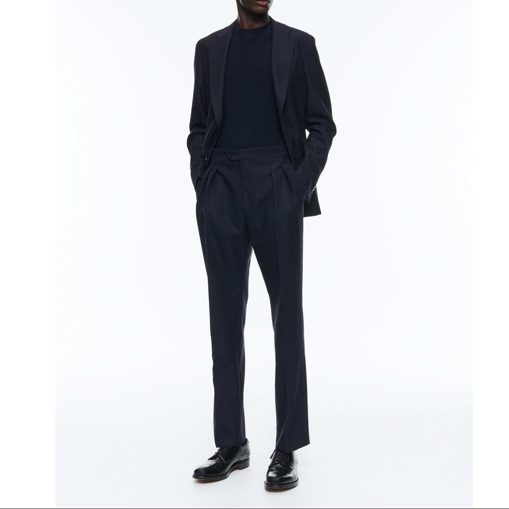 Navy Herringbone Jacket - Navy
