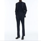 Navy Herringbone Jacket - Navy