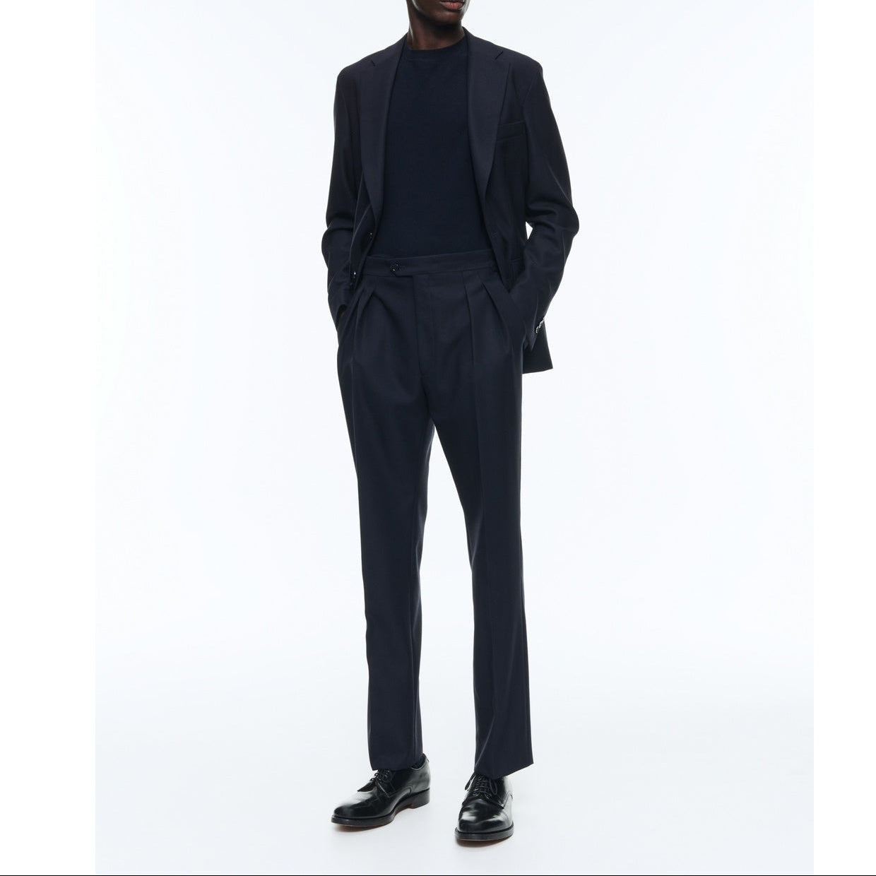 Navy Herringbone Jacket - Navy
