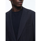 Navy Herringbone Jacket - Navy