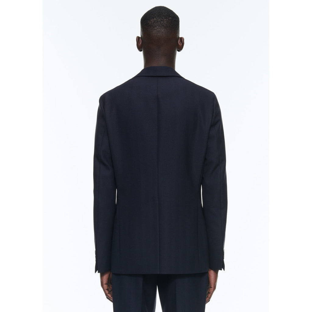 Navy Herringbone Jacket - Navy