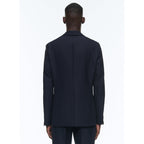 Navy Herringbone Jacket - Navy