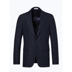 Navy Herringbone Jacket - Navy