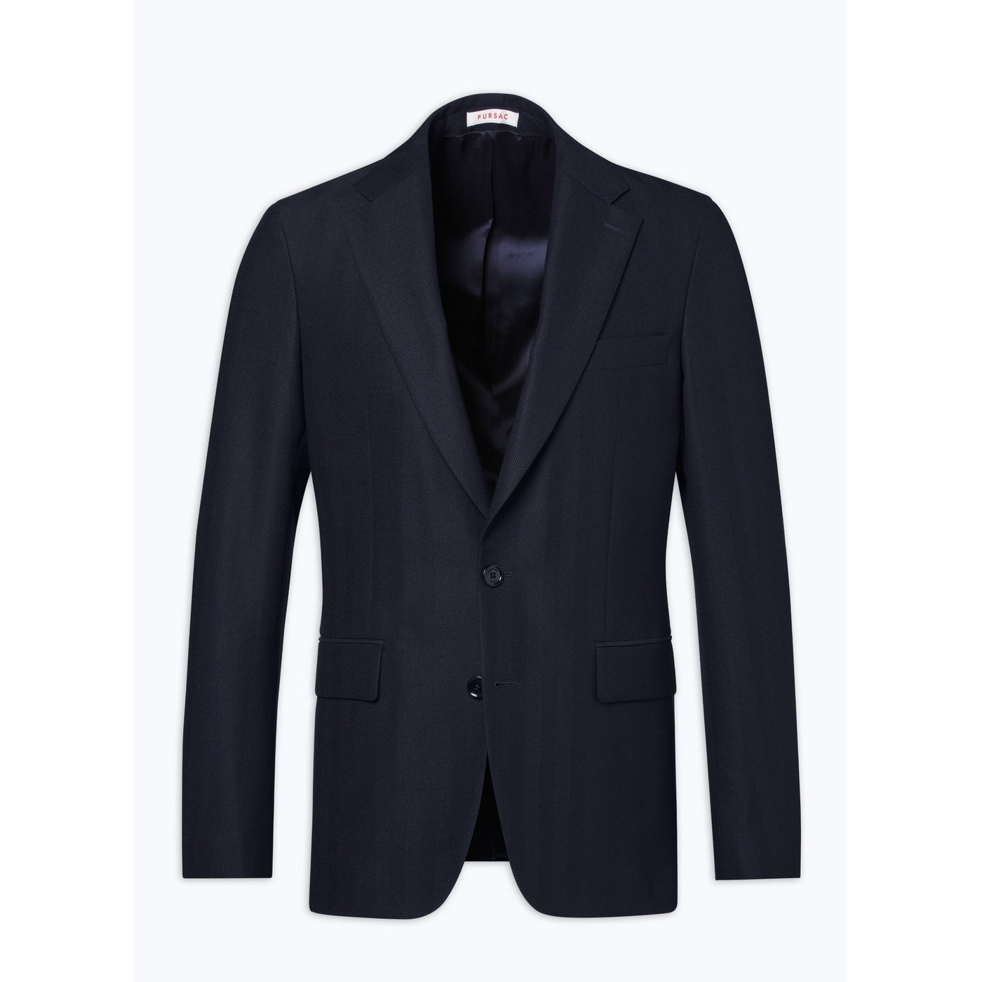 Navy Herringbone Jacket - Navy